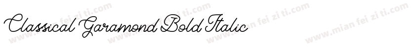 Classical Garamond Bold Italic BT字体转换